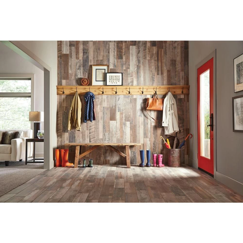 Marazzi Montagna Wood Weathered Gray 6 In. X 24 In. Porcelain Floor And Wall Tile (14.53 Sq. Ft. / Case) - Image 6