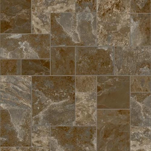 Congoleum ArmorCore UR Terrace Paver 12-ft W Cut-to-Length Fresh Brew Stone Look Low-Gloss Finish Sheet Vinyl - Image 2