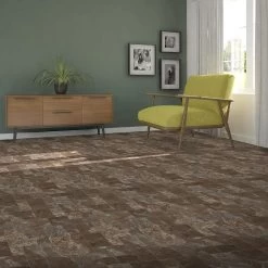 Congoleum ArmorCore LC Terrace Paver 12-ft W Cut-to-Length Fresh Brew Stone Look Low-Gloss Finish Sheet Vinyl