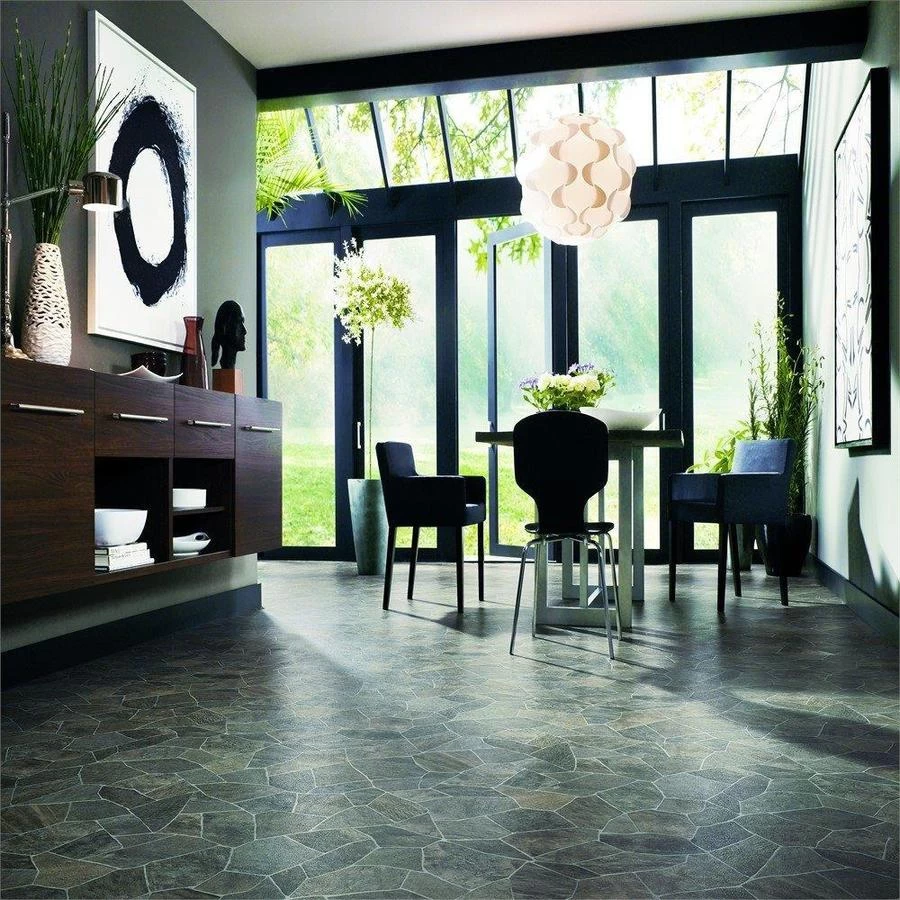 Armstrong Flooring Pickwick Landing II 12-ft W Cut-to-Length Gray Brown Stone Stone Look Low-Gloss Finish Sheet Vinyl