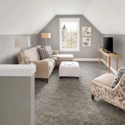 Congoleum ArmorCore LC Ethereal 12-ft W Cut-to-Length Stormy Gray Stone Look Low-Gloss Finish Sheet Vinyl