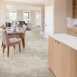 Congoleum ArmorCore Pro UR Santa Fe 12-ft W Cut-to-Length Light Breeze Stone Look Low-Gloss Finish Sheet Vinyl