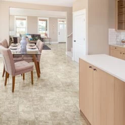 Congoleum ArmorCore UR Santa Cruz 12-ft W Cut-to-Length Sterling Stone Look Low-Gloss Finish Sheet Vinyl