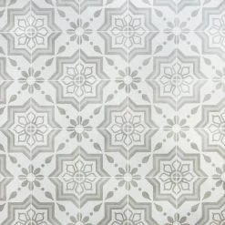 Ivy Hill Tile Sintra Silver Sky Encaustic 9 In. X 9 In. X 10mm Mate Porcelain Floor And Wall Tile (20 Pieces / 10.65 Sq. Ft. / Box)
