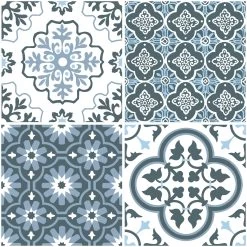 FloorPops Blue 12-in X 12-in Water Resistant Peel And Stick Vinyl Tile Flooring (20-sq Ft)