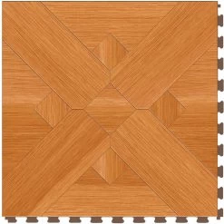 Perfection Floor Tile Bordeaux Wood Collection Bordeaux Maple/Satin 20-in X 20-in Water Resistant Interlocking Luxury Flooring (16.7-sq Ft)