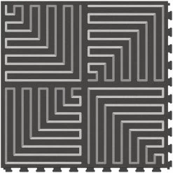 Perfection Floor Tile Geo Collection Deco Zag/Satin 20-in X 20-in Water Resistant Interlocking Luxury Flooring (16.7-sq Ft)