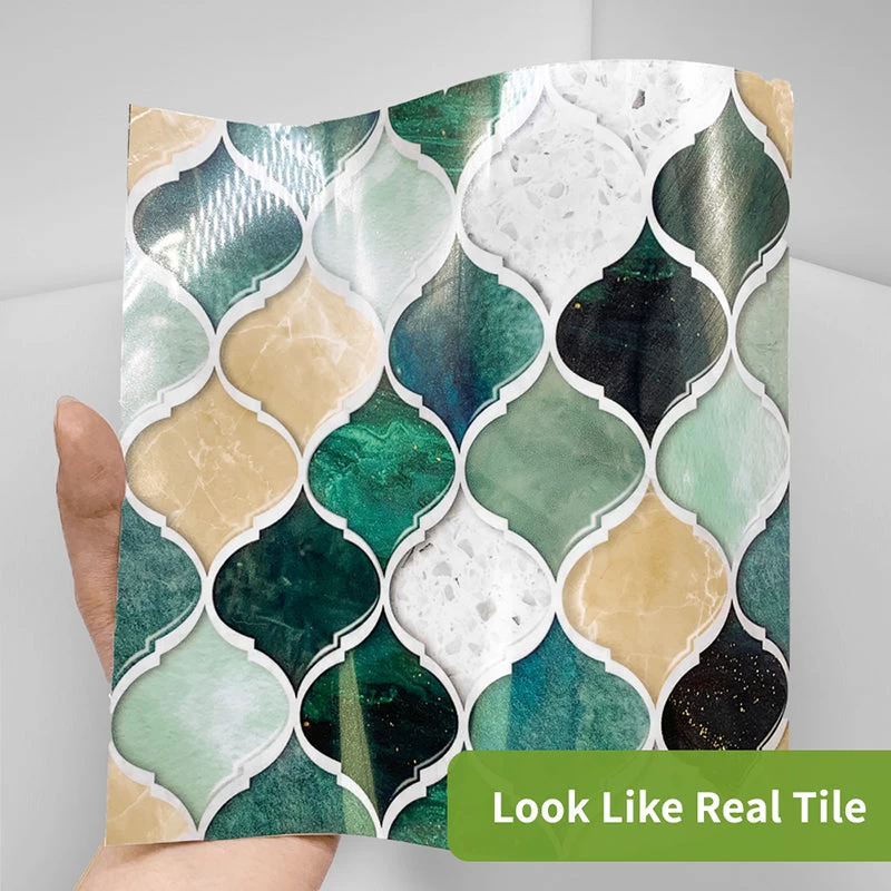 Goory Moroccan Style Self-adhesive Tile Wall Floor Sticker Bathroom Kitchen Decor - Image 7