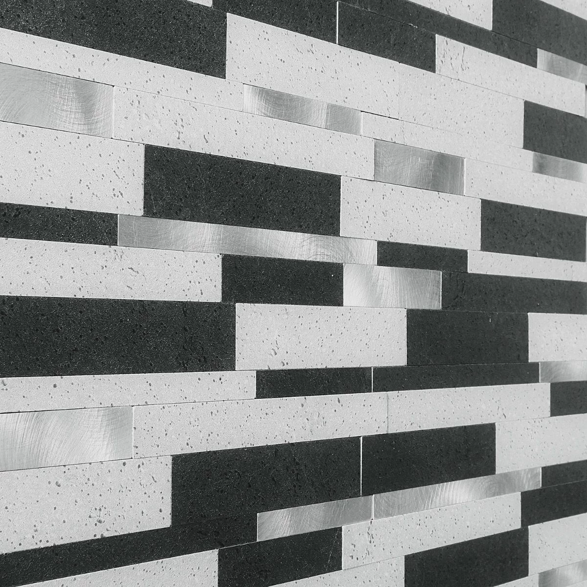 Bond Tile Easy Luxe Metalway Gray 11.81 In. X 11.81 In. SPC Peel And Stick Tile (0.96 Sq. Ft. / Sheet) - Image 3