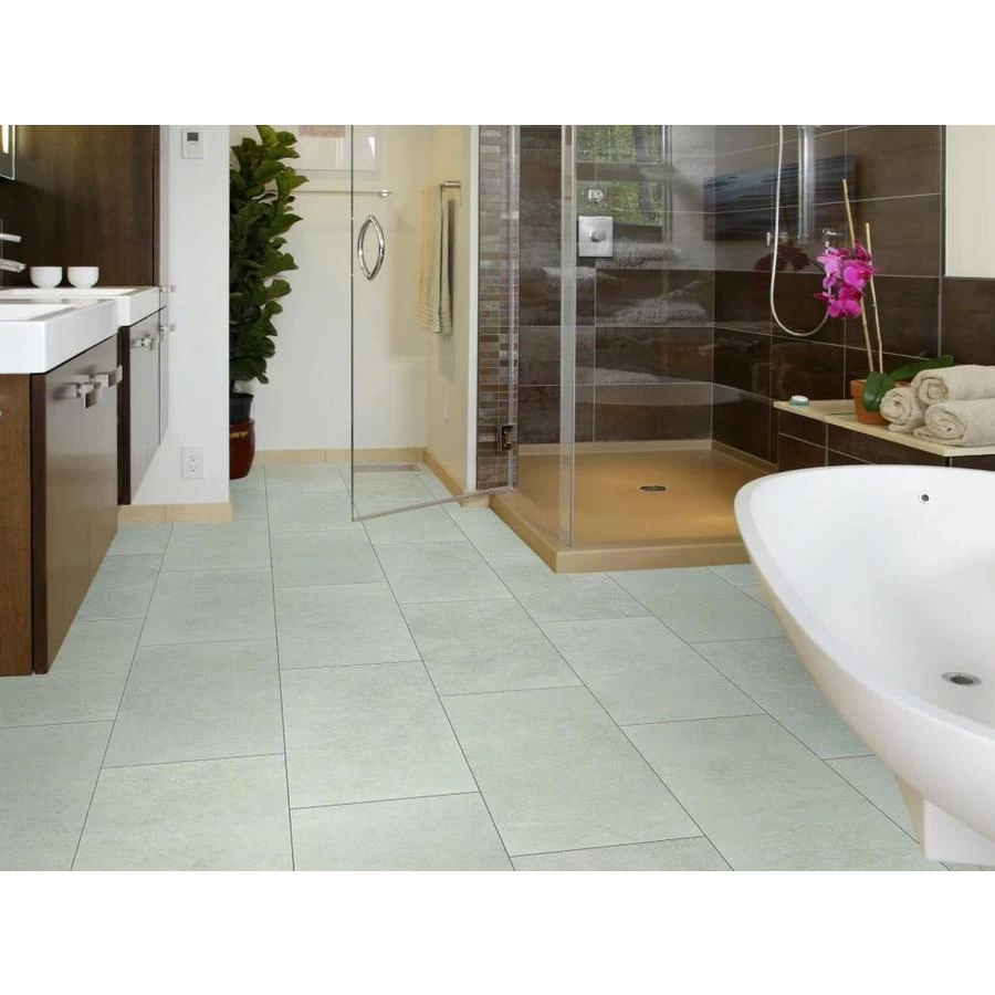 Shaw 8-Piece 12-in X 24-in Siltstone Interlocking Vinyl Tile - Image 3