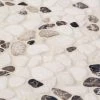Jeffrey Court River Rock Medley 11 In. X 11 In. X 10 Mm Travertine Mosaic Floor/Wall Tile