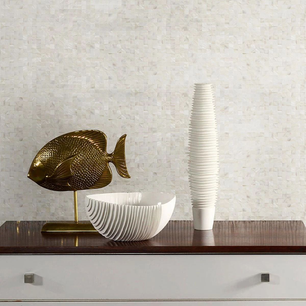 Bond Tile Easy Luxe Mother Of Pearl Square 11.81 In. X 11.81 In. Peel And Stick Tile (0.96 Sq. Ft. / Sheet) - Image 2