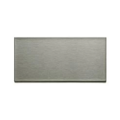 Long Grain 6 In. X 3 In. Brushed Stainless Metal Decorative Tile Backsplash (8-Pack)