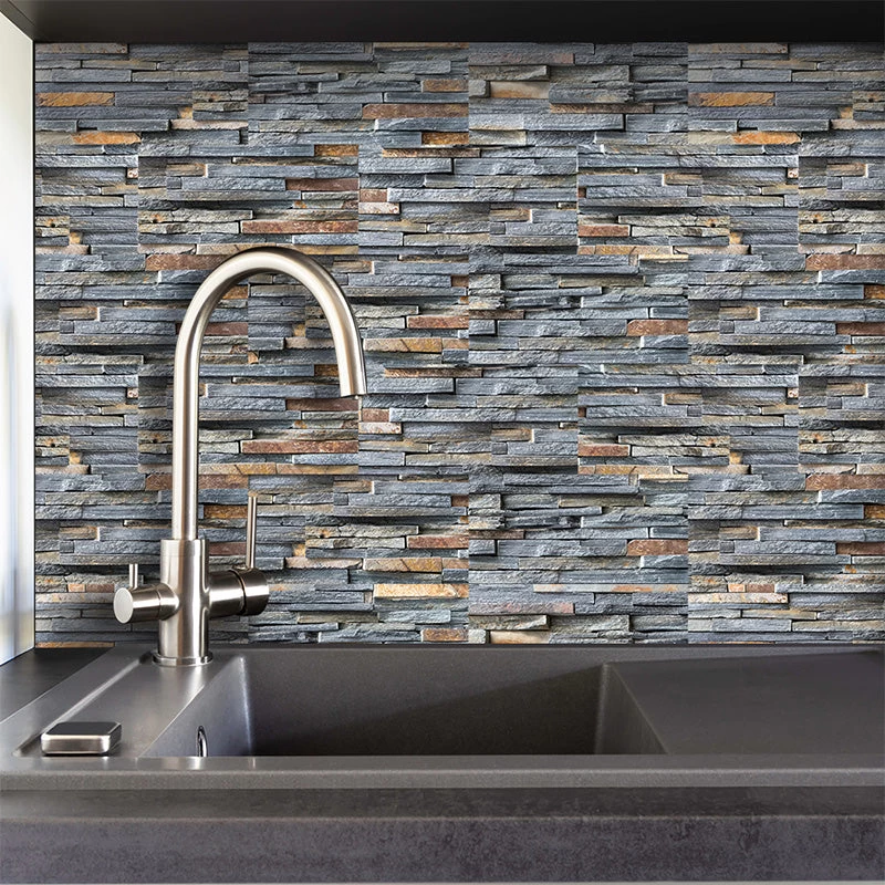 CUH Self-Adhesive Vinyl Flooring Tiles Waterproof Peel And Stick Tiles Wall Stickers For Home Decor,Gray Wood Grain - Image 7