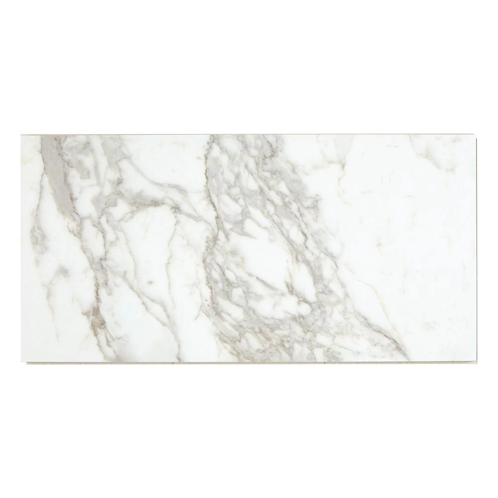 Daltile QuicTile 12 In. X 24 In. Calacatta Marvel Matte Porcelain Locking Floor Tile (9.6 Sq. Ft. / Case) - Image 6