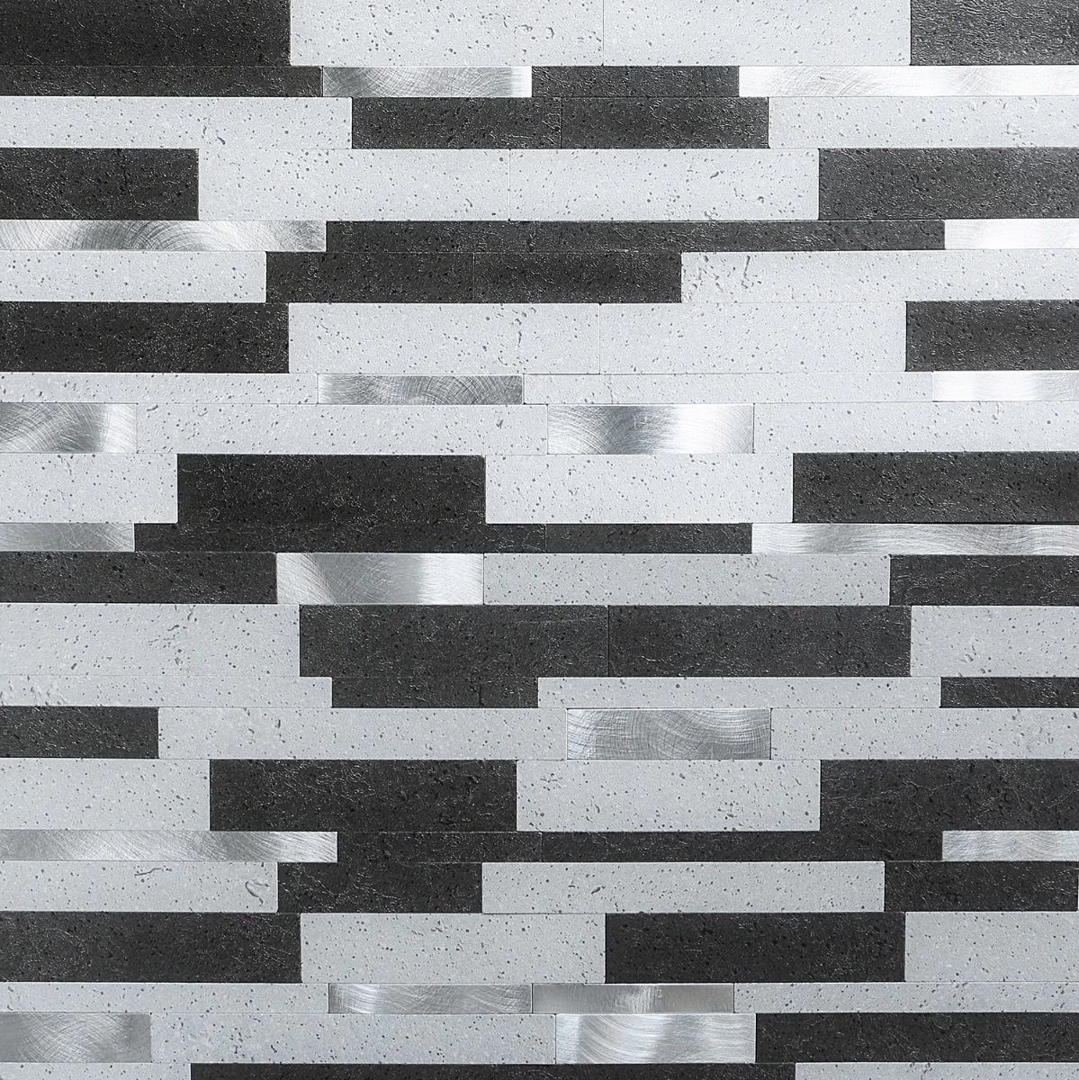 Bond Tile Easy Luxe Metalway Gray 11.81 In. X 11.81 In. SPC Peel And Stick Tile (0.96 Sq. Ft. / Sheet)