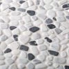 Jeffrey Court Carrara River Rocks 11.625 In. X 11.625 In. X 10.5 Mm Marble Mosaic Floor And Wall Tile