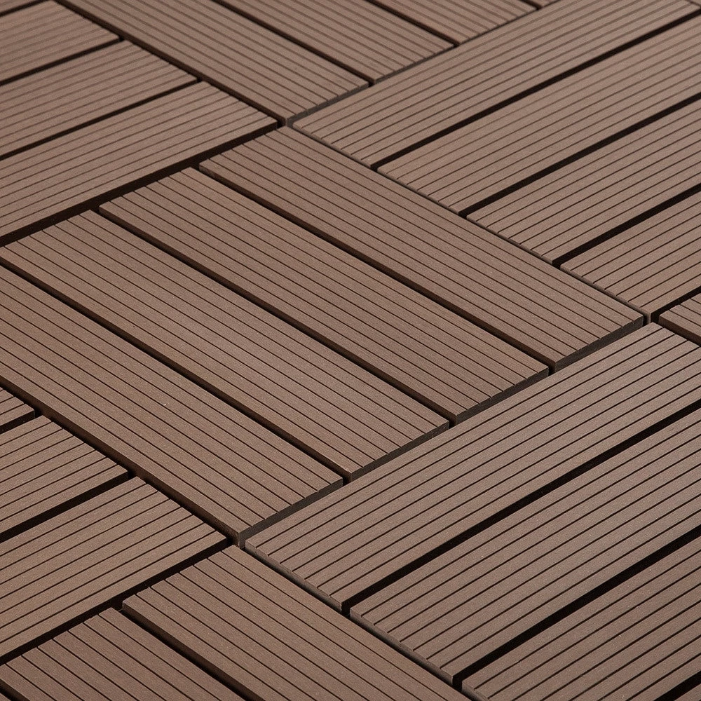 BuildDirect Brown 12" X 12" Interlocking Deck Tile (10sq. Ft. Per Box)