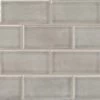 MSI Dove Gray Handcrafted 3 In. X 6 In. Glossy Ceramic Gray Subway Tile (1 Sq. Ft. / Case)