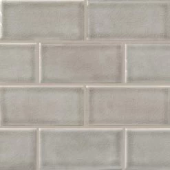 MSI Dove Gray Handcrafted 3 In. X 6 In. Glossy Ceramic Gray Subway Tile (1 Sq. Ft. / Case)