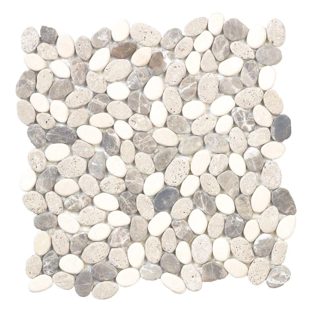 Jeffrey Court River Rock Medley 11 In. X 11 In. X 10 Mm Travertine Mosaic Floor/Wall Tile - Image 5
