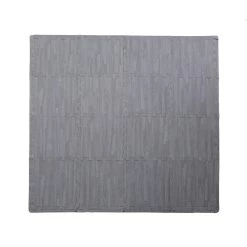 206996596 Soft EVA Foam Mat Flooring Tiles, Gray Wood Print, 16 PC, 12" X 12", 16 Sq. Ft.