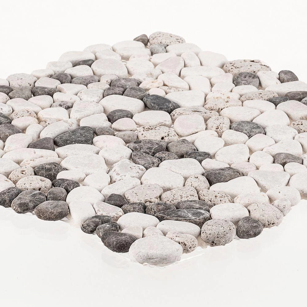 Jeffrey Court River Rock Medley 11 In. X 11 In. X 10 Mm Travertine Mosaic Floor/Wall Tile - Image 4