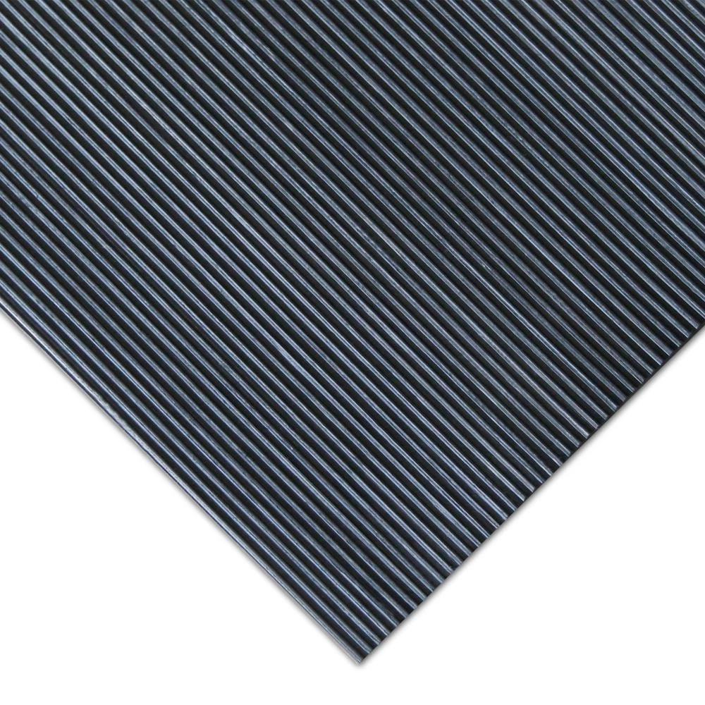 Rubber-Cal Corrugated Fine Rib 1/8 In. X 4 Ft. X 8 Ft. Rubber Runner