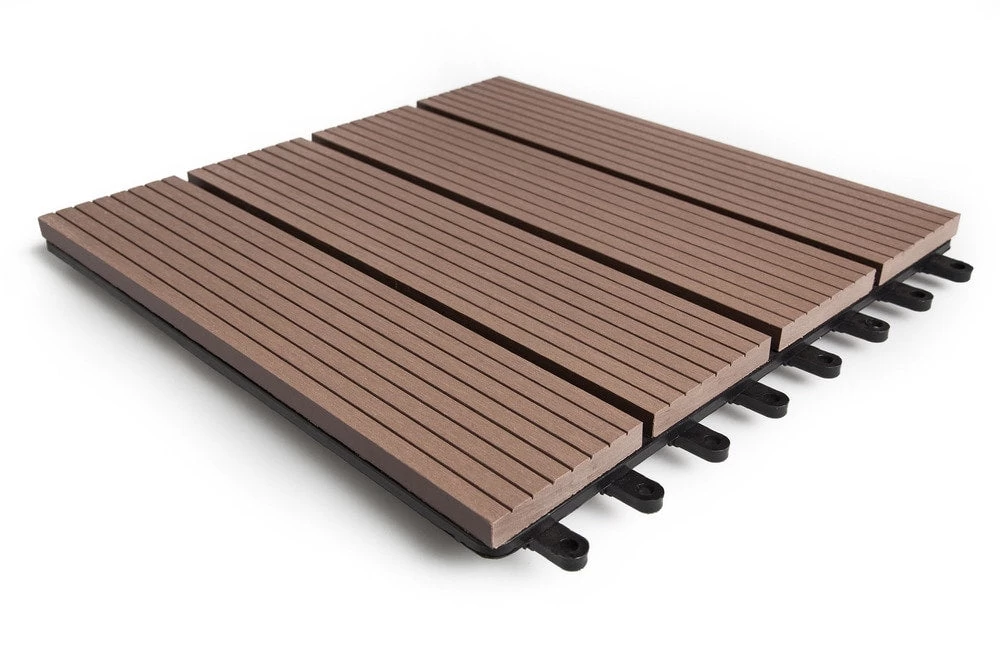 BuildDirect Brown 12" X 12" Interlocking Deck Tile (10sq. Ft. Per Box) - Image 6