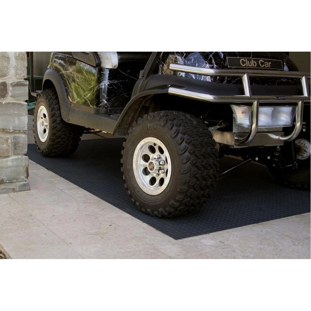 Diamond Deck 5 Ft. X 7.5 Ft. Black Textured PVC Motorcycle Mat - Image 7
