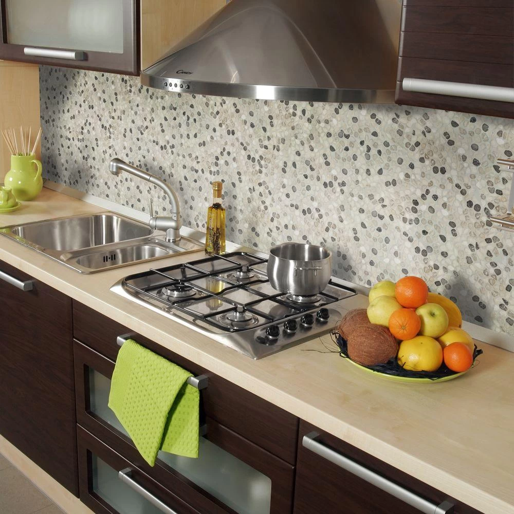 Jeffrey Court River Rock Medley 11 In. X 11 In. X 10 Mm Travertine Mosaic Floor/Wall Tile - Image 2