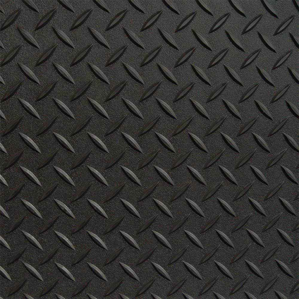 Diamond Deck 5 Ft. X 7.5 Ft. Black Textured PVC Motorcycle Mat