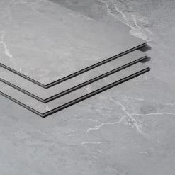Artmore Tile Rogue Marble Gray 12-in X 24-in Waterproof Interlocking Luxury Flooring (28.04-sq Ft)