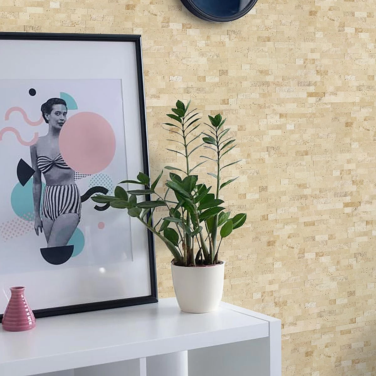 Bond Tile Easy Luxe Brick Crema 10.82 In. X 11.8 In. Marble Peel And Stick Tile (0.88 Sq. Ft. / Sheet) - Image 2