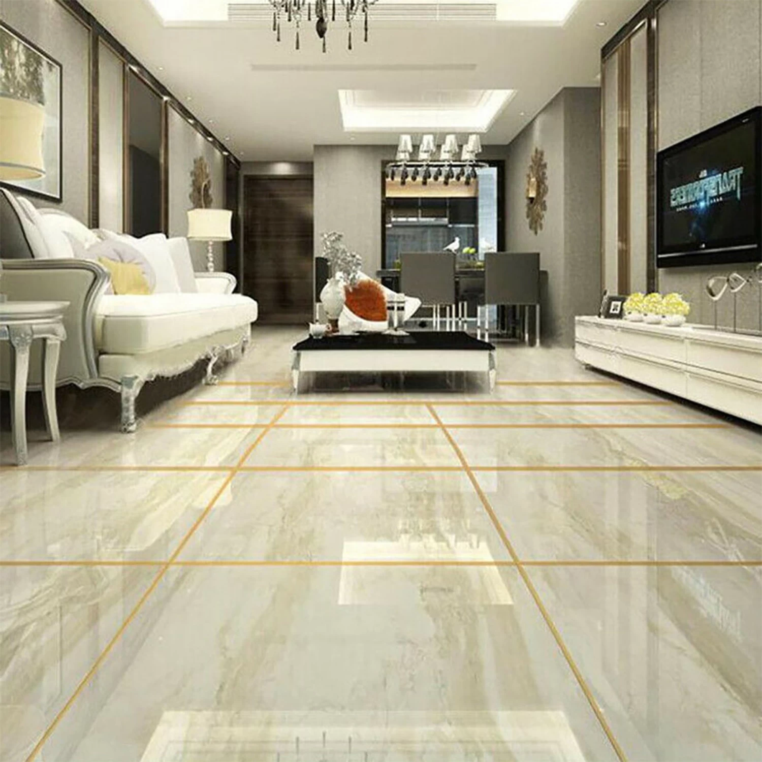 50M Self-adhesive Ceramic Tile Mildewproof Gap Floor Tile Tape Wall Sticker - Image 2