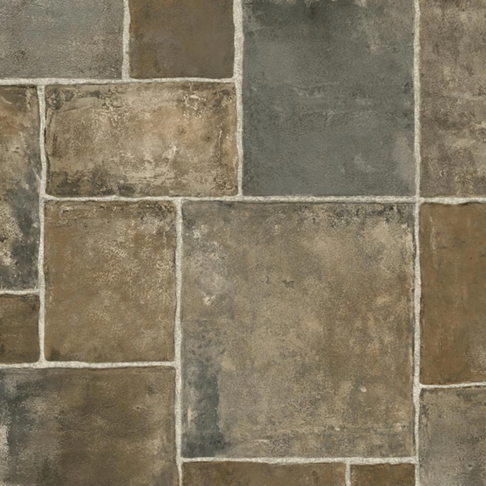 TrafficMASTER Regina Stone Grey Residential Vinyl Sheet, Sold By 13.2 Ft. Wide X Custom Length