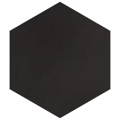 Merola Tile Textile Hex Black 8-5/8 In. X 9-7/8 In. Porcelain Floor And Wall Tile (11.56 Sq. Ft. / Case)