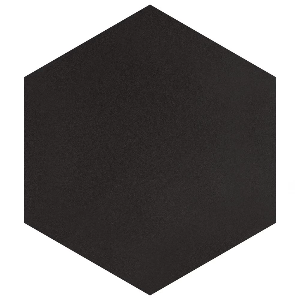 Merola Tile Textile Hex Black 8-5/8 In. X 9-7/8 In. Porcelain Floor And Wall Tile (11.56 Sq. Ft. / Case)