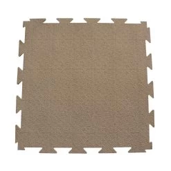 Rubber-Cal Terra-Flex 1/4 In. X 24 In. X 24 In. Chocolate Interlocking Flooring (10-Pack, 40 Sq. Ft.)
