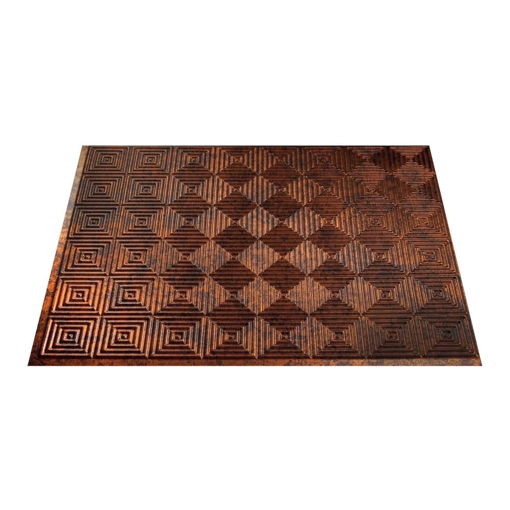 Fasade Easy Installation Miniquattro Moonstone Copper Backsplash Panel For Kitchen And Bathrooms (6" X 6" Sample) - Image 3