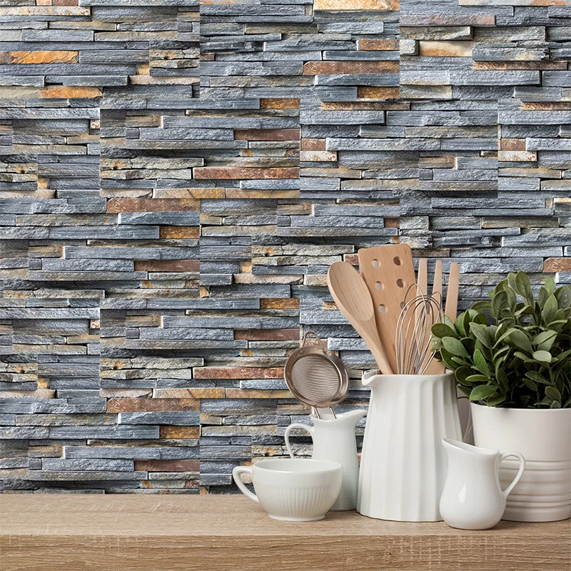 CUH Self-Adhesive Vinyl Flooring Tiles Waterproof Peel And Stick Tiles Wall Stickers For Home Decor,Gray Wood Grain - Image 5