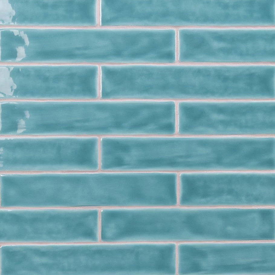Brookline Turquoise 2 In. X 10 In. Polished Ceramic Subway Wall Tile (40 Pieces / 5.38 Sq. Ft. / Box) - Image 3