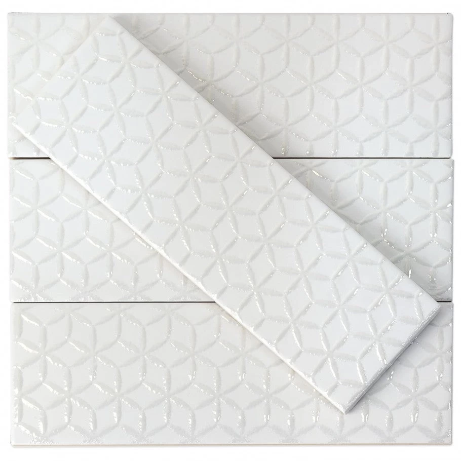 Bond Tile Wembley Snowflake 3 In. X 9 In. Matte Ceramic Subway Wall Tile (30 Pieces 5.16 Sq. Ft. / Box) - Image 3