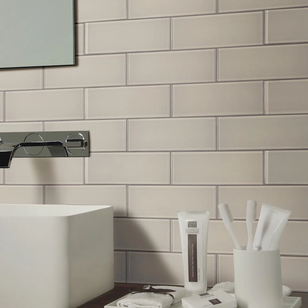 MSI Snowcap 3 In. X 6 In. X 8mm Glass White Subway Tile ( 5 Sq. Ft./Case ) - Image 3