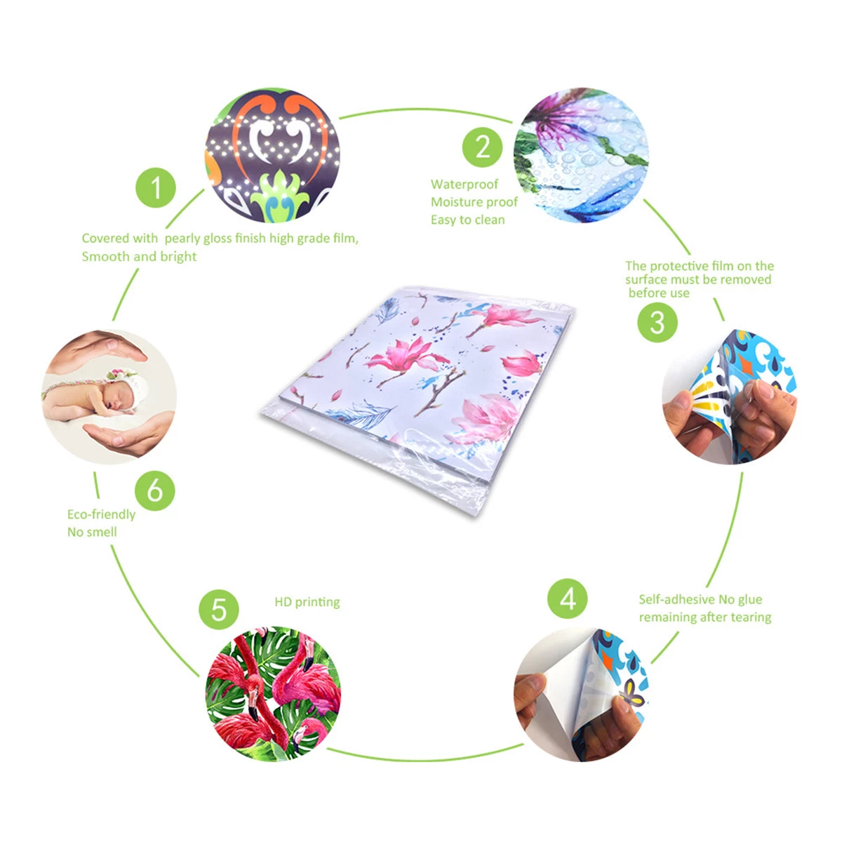 18Pcs Mosaic Tile Stickers Backsplash Self Adhesive Transfer Kitchen Wall Floor Decals - Image 8