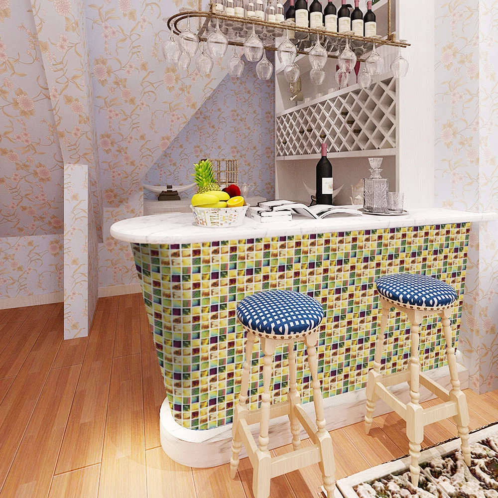 18Pcs Mosaic Tile Stickers Backsplash Self Adhesive Transfer Kitchen Wall Floor Decals - Image 10