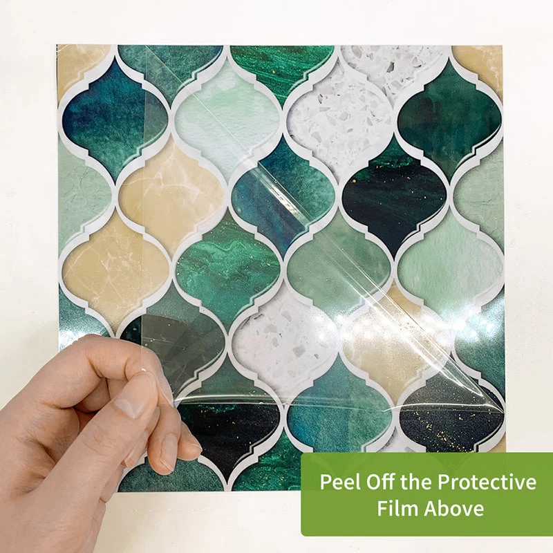 Goory Moroccan Style Self-adhesive Tile Wall Floor Sticker Bathroom Kitchen Decor - Image 5