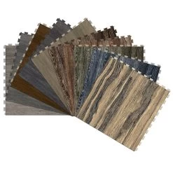 Perfection Floor Tile Vintage Wood Collection 6-Piece 20-in X 20-in Blackwood Vinyl Tile