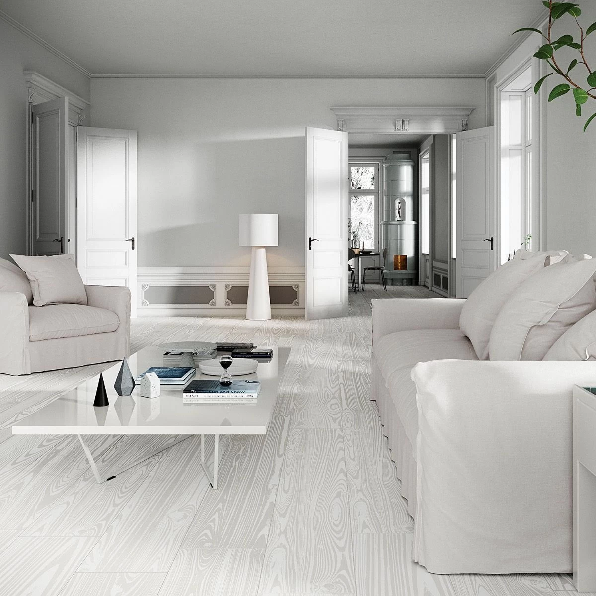 Bond Tile Sketchwood White 8 In. X 48 In. Matte Porcelain Floor And Wall Tile (5 Pieces 12.91 Sq. Ft. / Box) - Image 6