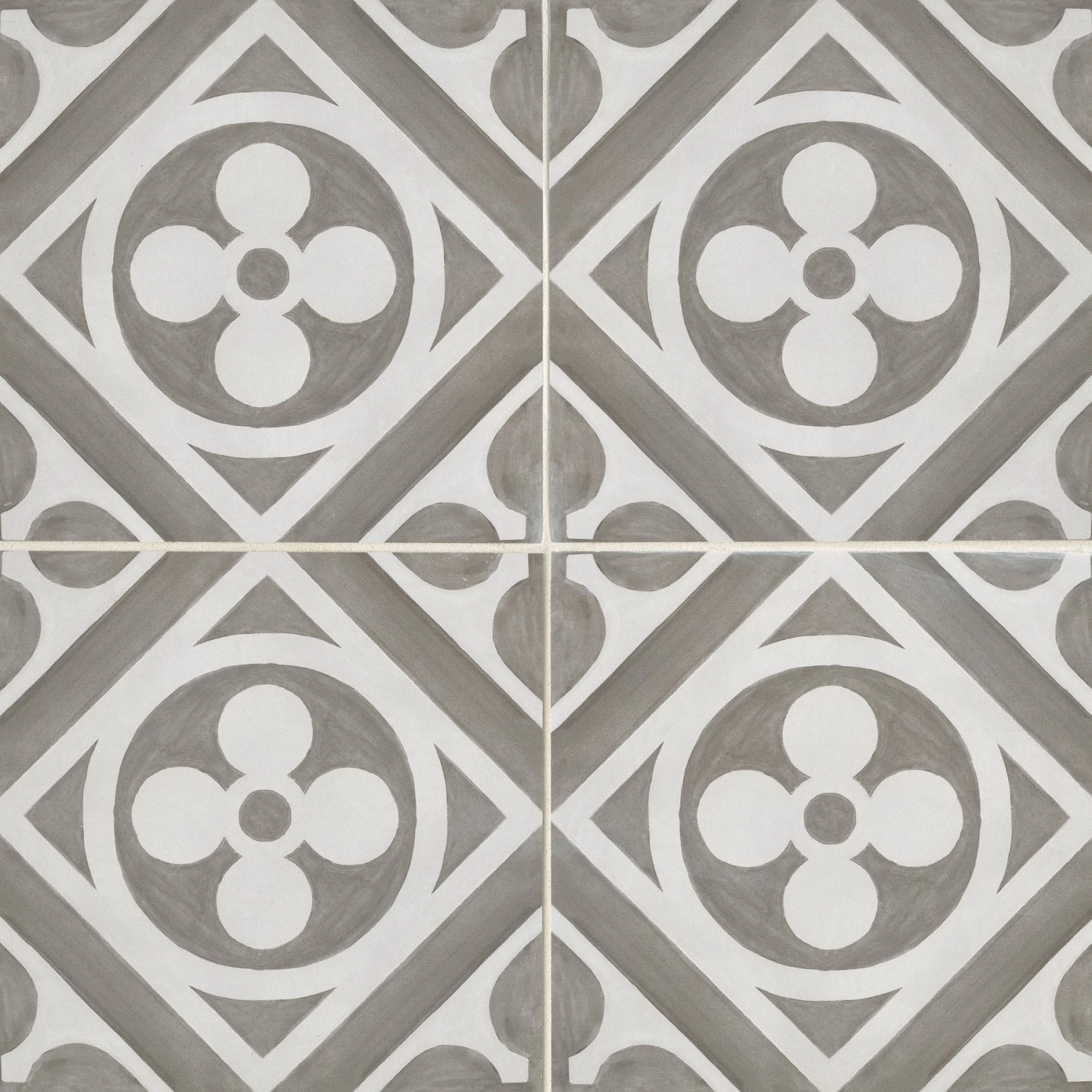 Chateau 12-in X 12-in Fiore Deco Tile In Canvas And Smoke (9.8 SqFt/Ctn) - Image 2